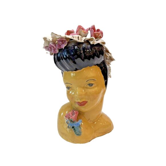 Vintage 50s 60s Glamorous Showgirl Lady Head Decor Porcelain Pin Up *Read - Picture 2 of 8
